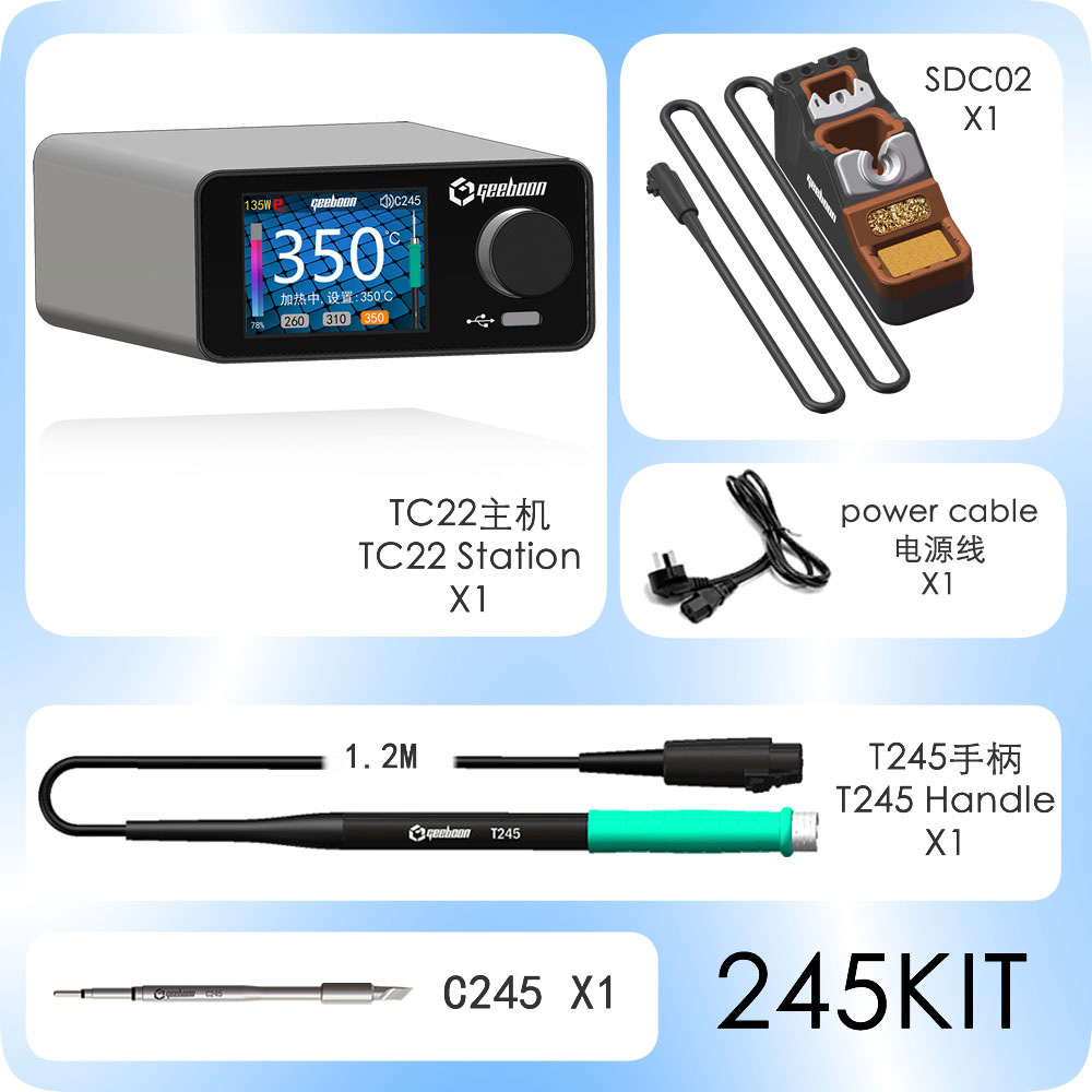 Electronics Repair Kit With Soldering Iron - GEEBOON TC22 Kit de station de