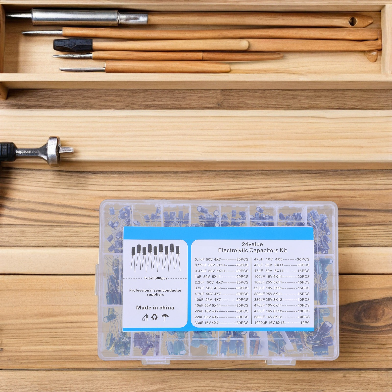 Kit de 500 condensateurs élect - Electronics Repairing avis et prix